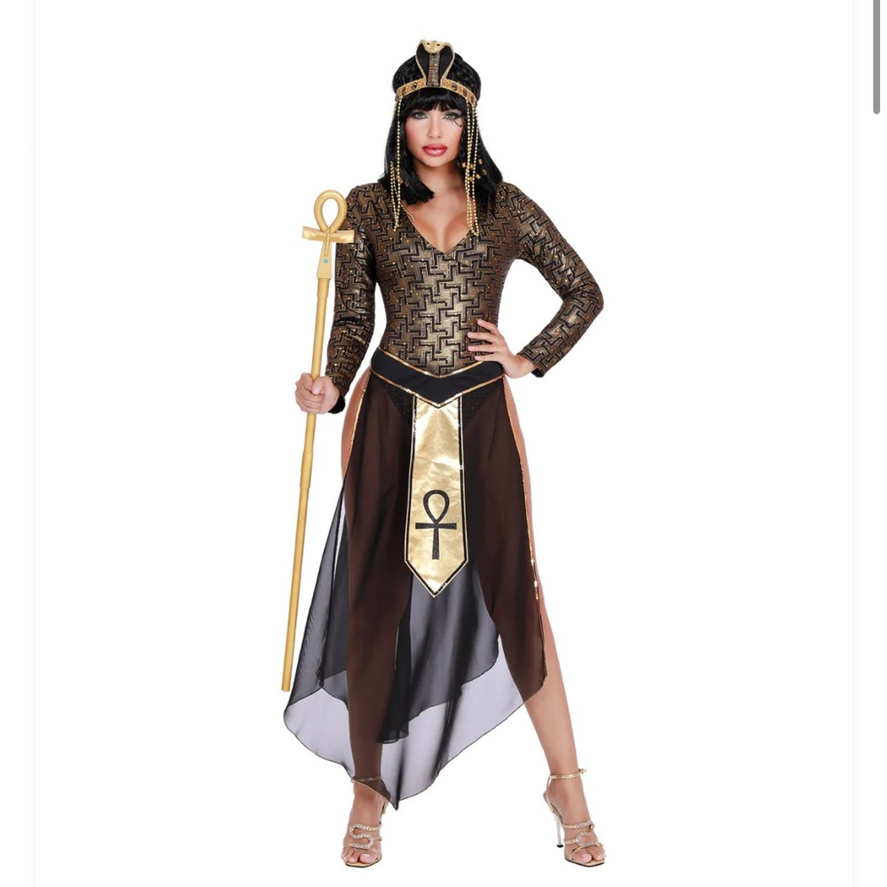 Dreamgirl Black and Gold Egyptian Queen Costume